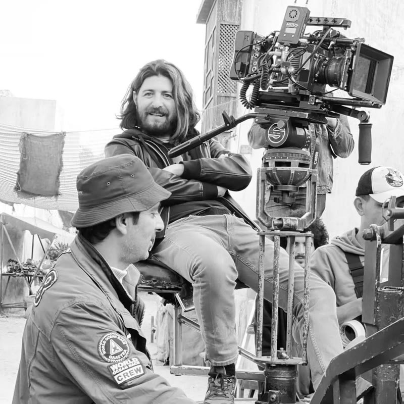 Bechir Mahbouli sur un plateau de tournage